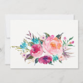 Helle BlumenAbschluss-Party Einladung (Rückseite)