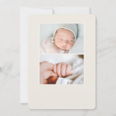 Helle Blumenblüten Foto Girl Birth Ankündigung (Rückseite)