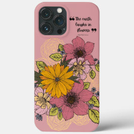 Helle BlumenBouquet auf rosa iPhone Case