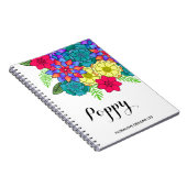 Helle Blumendesigner Hübsche Blume Notizblock (Rechte Seite)