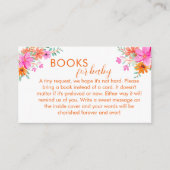 Helle Blumendusche Bücher für Baby Begleitkarte (Vorderseite)