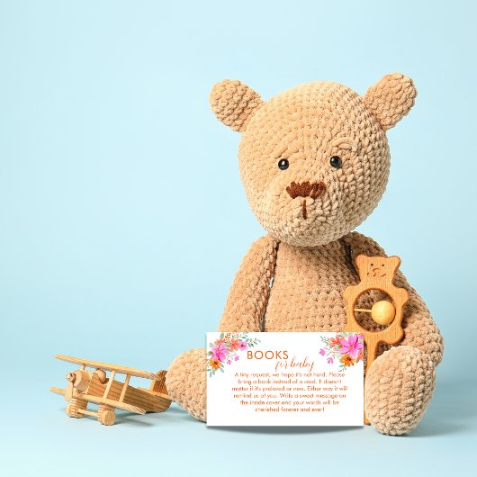 Helle Blumendusche Bücher für Baby Begleitkarte