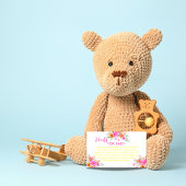 Helle Blumendusche Bücher für Baby Begleitkarte