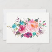 Helle Blumendusche Einladung (Rückseite)