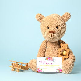 Helle Blumendusche Windeln Windeln Raffel Begleitkarte