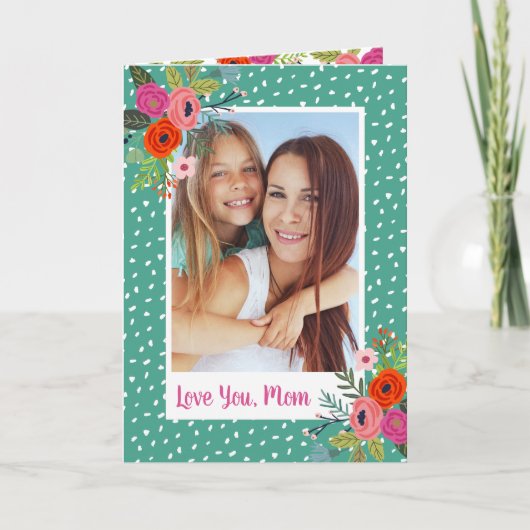 Helle, blumeneigene Muttertagskarte Karte (Vorderseite)