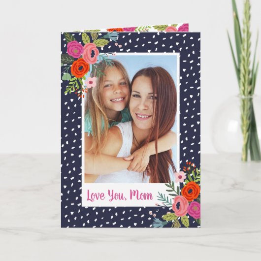 Helle, blumeneigene Muttertagskarte Karte (Vorderseite)