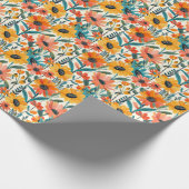 Helle Blumeneinwickelpapier Geschenkpapier (Ecke)