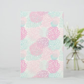Helle Blumenelemente Muster 2 Briefpapier (Stehend Vorderseite)