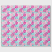 Helle Blumenelemente Muster 2 Geschenkpapier (Flach)