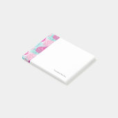 Helle Blumenelemente Muster 2 Post-it Klebezettel (angewinkelt)