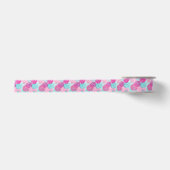Helle Blumenelemente Muster 2 Satinband (Vorderseite)