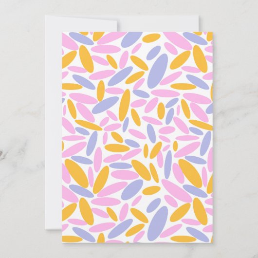 Helle Blumenfeier Geburtstag Einladung (Rückseite)