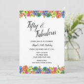 Helle Blumengeburt Einladung (Stehend Vorderseite)