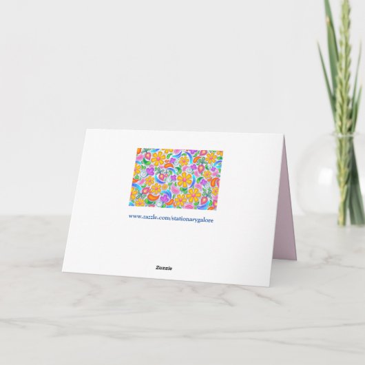 helle Blumenkarte Karte (Rückseite)