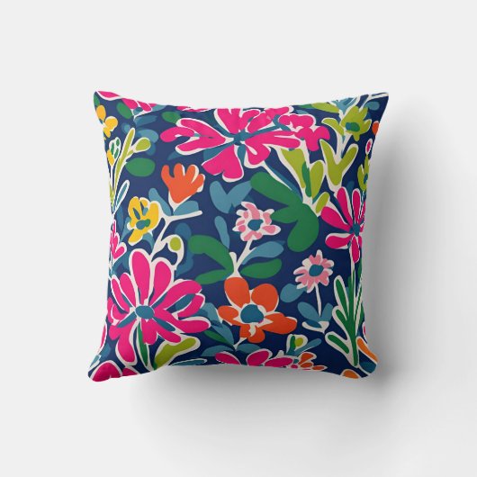 Helle Blumenkissen Kissen (Rückseite)