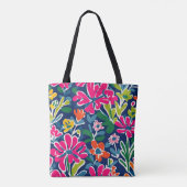 Helle Blumenkost Art Tote Tasche (Rückseite)