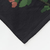 Helle Blumenmandala mit roten und gelben Blumen. Fleecedecke (Ecke)