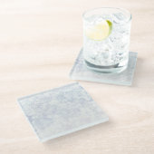 Helle Blumenmuster-Hintergrund-Schablone Glasuntersetzer (Schrägansicht)