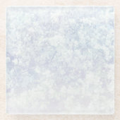 Helle Blumenmuster-Hintergrund-Schablone Glasuntersetzer (Vorderseite)