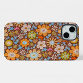 Helle Blumenmuster iPhone Hülle (Rückseite (Horizontal))