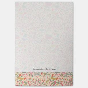 Helle Blumenmuster Post-it Klebezettel