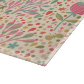 Helle Blumenmuster Schneidebrett (Ecke)