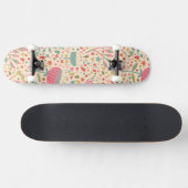 Helle Blumenmuster Skateboard (Horizontal)