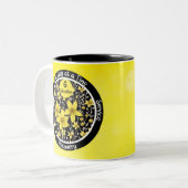 Helle Blumenpraxis Meilenstein Geschenk Zweifarbige Tasse (Vorderseite Links)