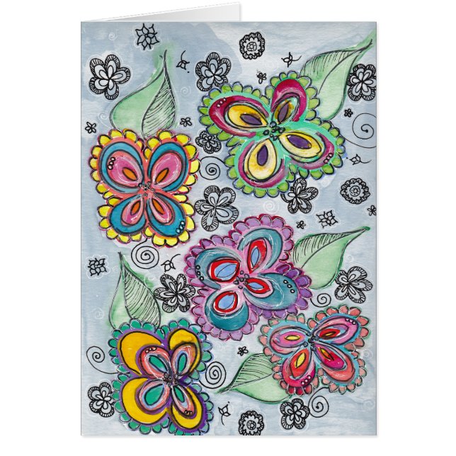 Helle BlumeWatercolorkarte (Vorne)