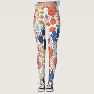 Helle blumige Vintage: Skandinavischer Stil. Leggings