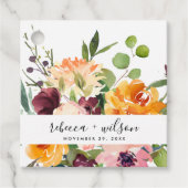 HELLE BLUSH YELLOW ORANGE BLUMBUNCH WEDING GESCHENKANHÄNGER (Vorderseite)