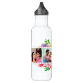 Helle Blüten 4 FotoCollage Mit Monogramm Edelstahlflasche (Links)