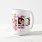 Helle Blüten 5 FotoCollage Mit Monogramm Kaffeetasse (VorderseiteRechts)