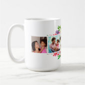 Helle Blüten 5 FotoCollage Mit Monogramm Kaffeetasse (Links)