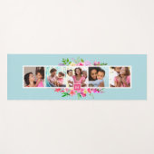 Helle Blüten 5 FotoCollage Mit Monogramm Yogamatte (Vorderseite (Horizontal))