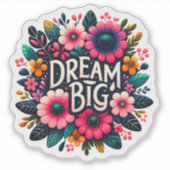 Helle Blüten Inspirierend Träume in lebhaften Farb Aufkleber (Vorderseite)