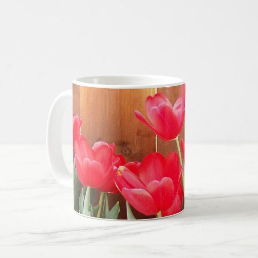 Helle Blüten Kaffeetasse (Vorderseite Links)