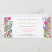 Helle Blüten-kundenspezifische Einladung (Rückseite)