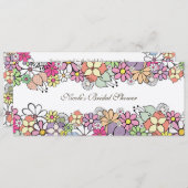 Helle Blüten-kundenspezifische Einladung (Vorne/Hinten)