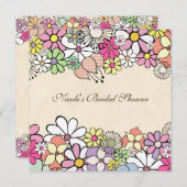 Helle Blüten-kundenspezifische Einladung (Vorne/Hinten)