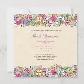 Helle Blüten-kundenspezifische Einladung (Rückseite)