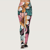 Helle Blüten Leggings (Rückseite)