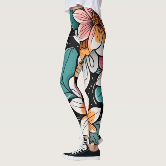 Helle Blüten Leggings (Links)
