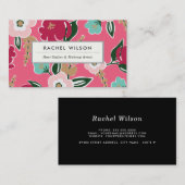 Helle Blüten Visitenkarte (Vorne/Hinten)