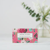 Helle Blüten Visitenkarte (Stehend Vorderseite)