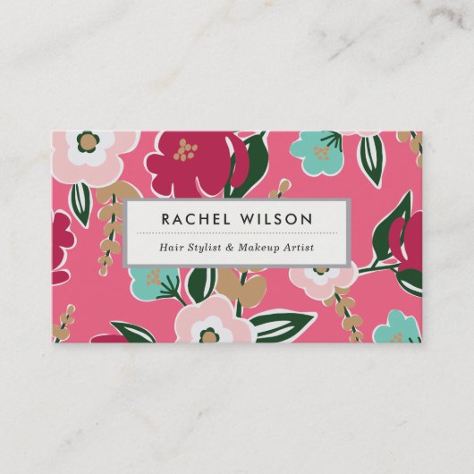 Helle Blüten Visitenkarte (Vorderseite)