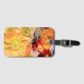 Helle Boho-Mohnblumen-Blumenmuster Gepäckanhänger (Vorderseite (Horizontal))
