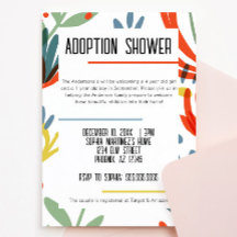 Helle Botanicals Adoption Dusche Einladung