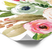 HELLE BOTANISCHE BEGRÜSSUNG IN UNSEREM WEDING MINI POSTER (Ecke)